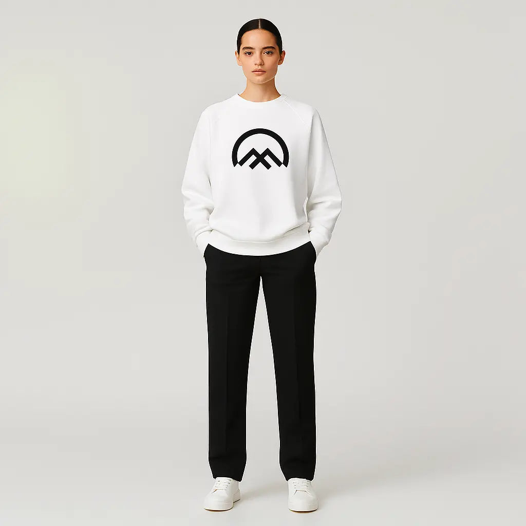 Climbers Code organic white sweatshirt