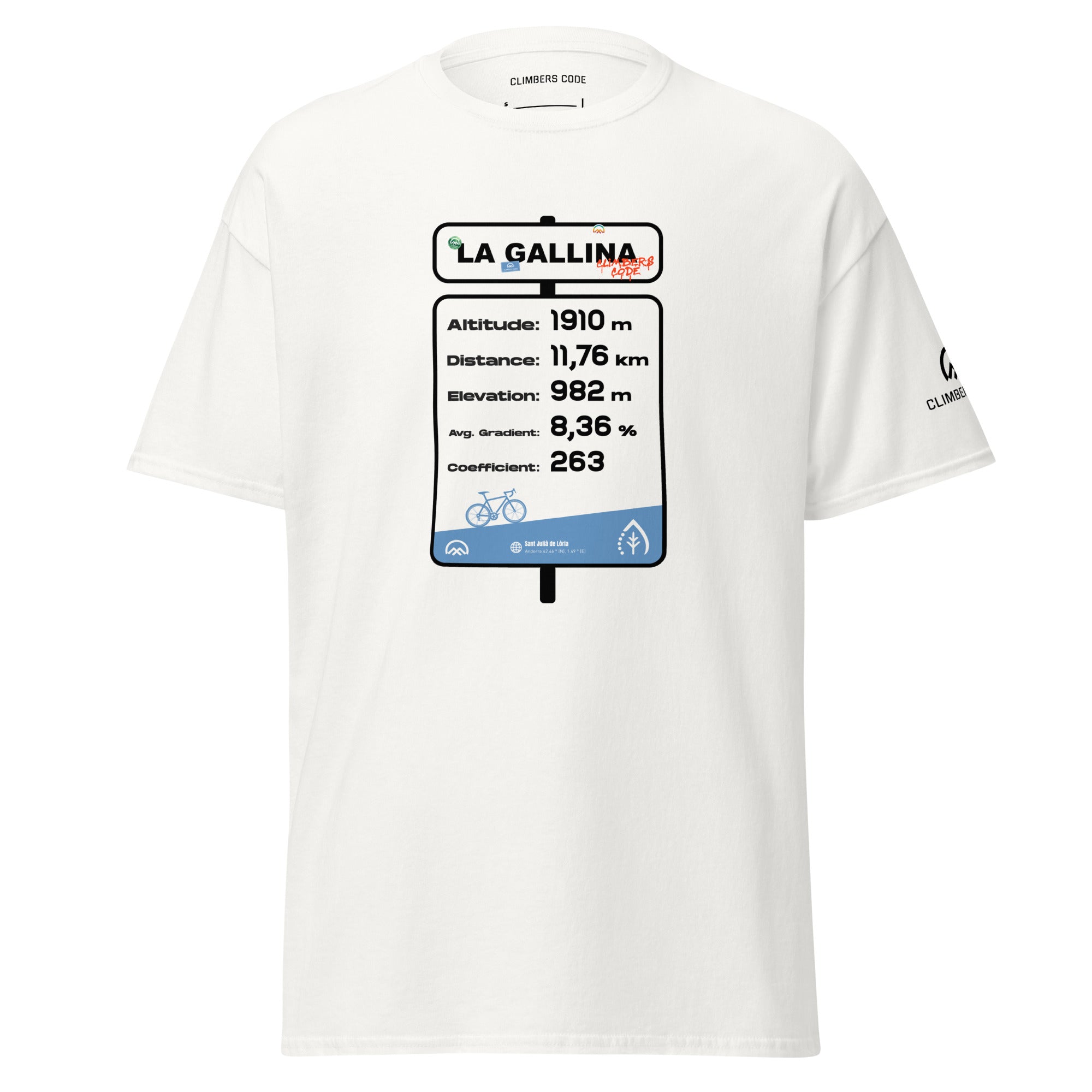 Iconic climb La Gallina men's white tee