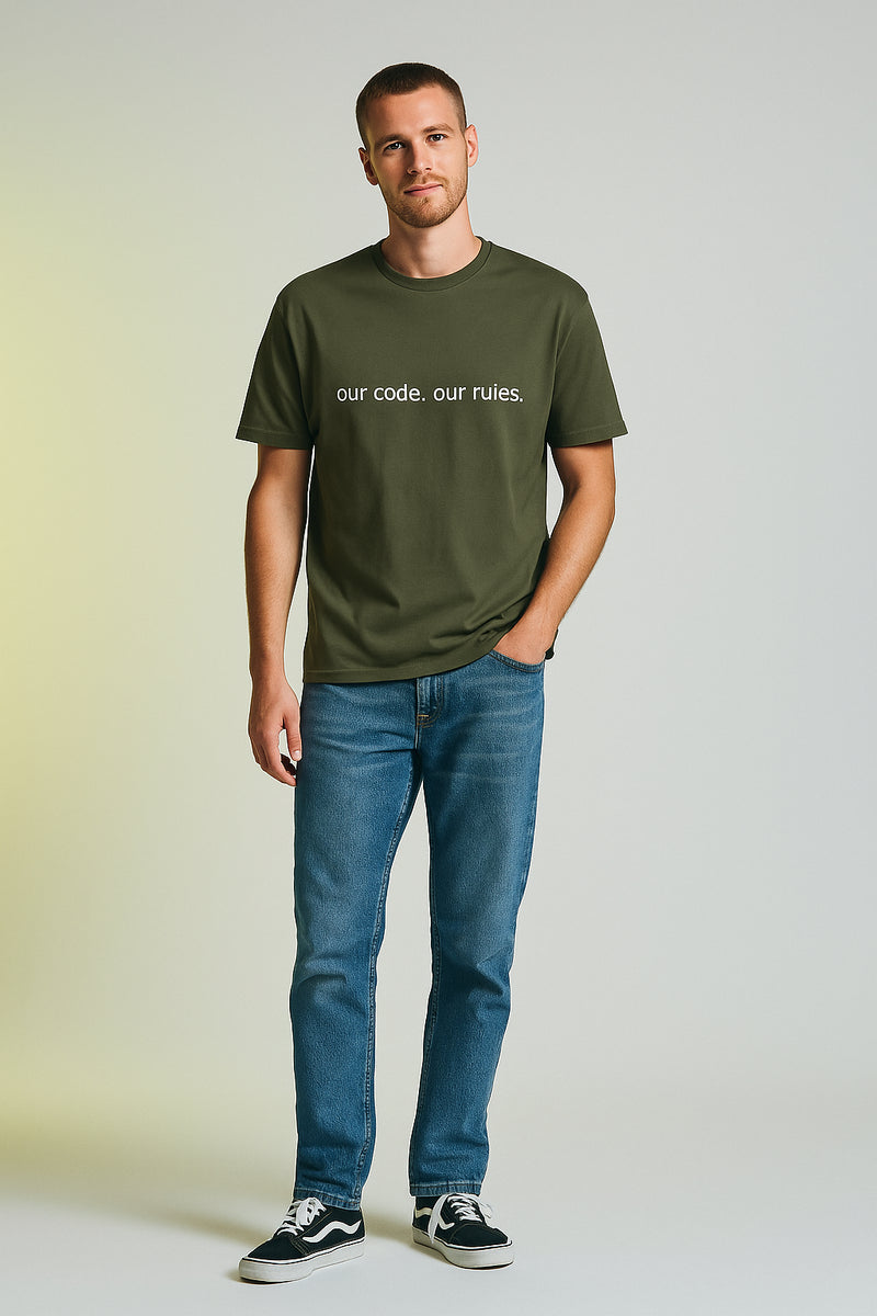 Camiseta ciclismo hombre verde oliva Our code. Our rules