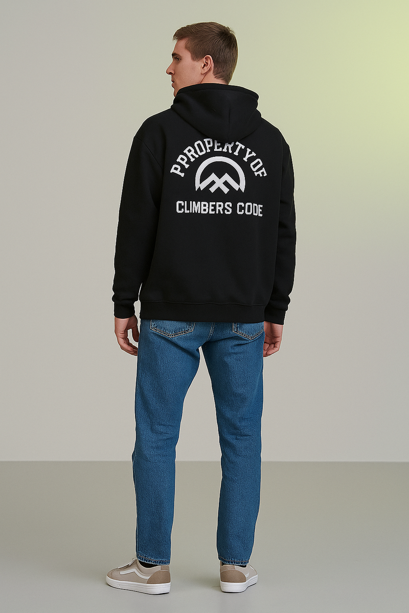 Property of Climbers Code men's zip hoodie
