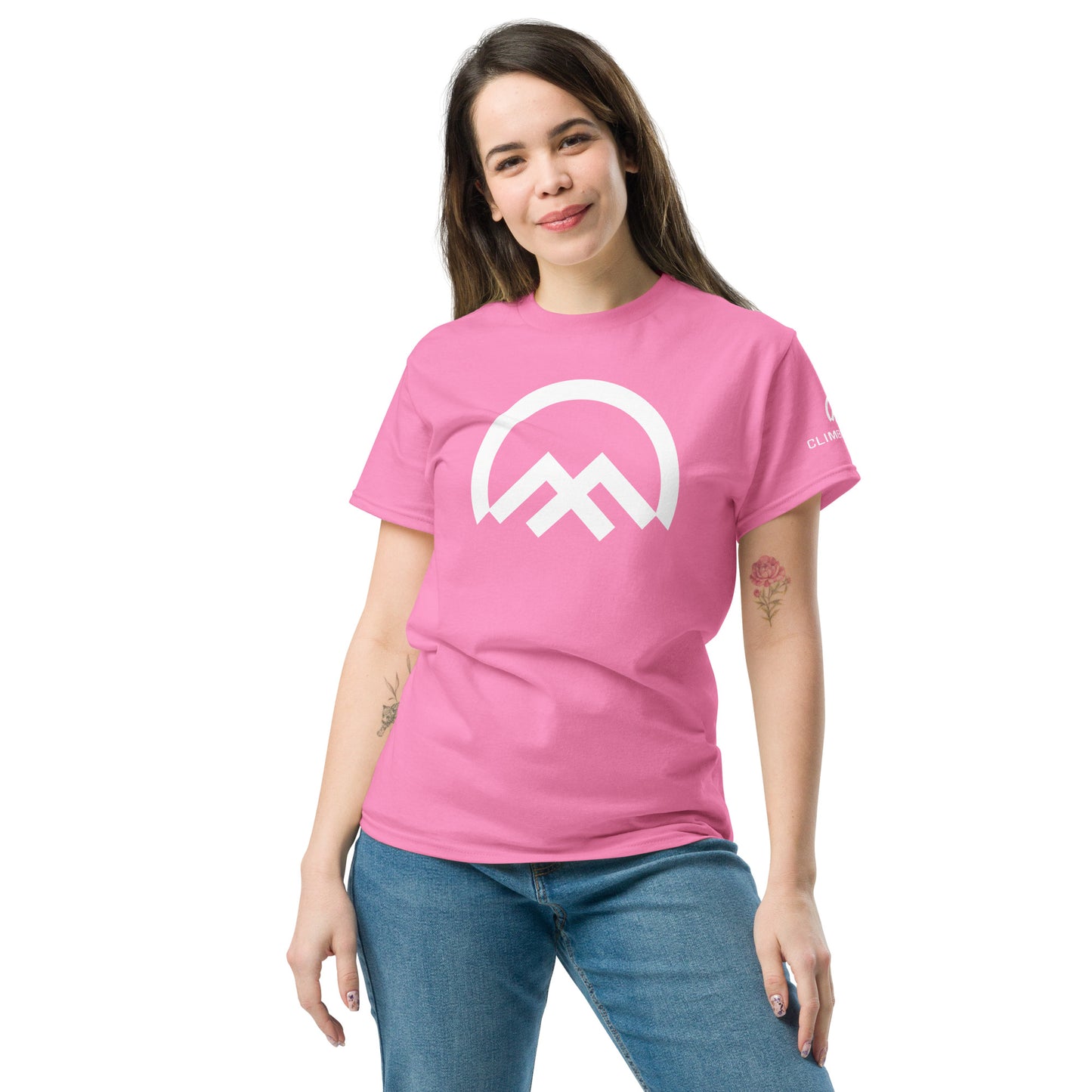 Camiseta clásica logo Climbers Code unisex rosa