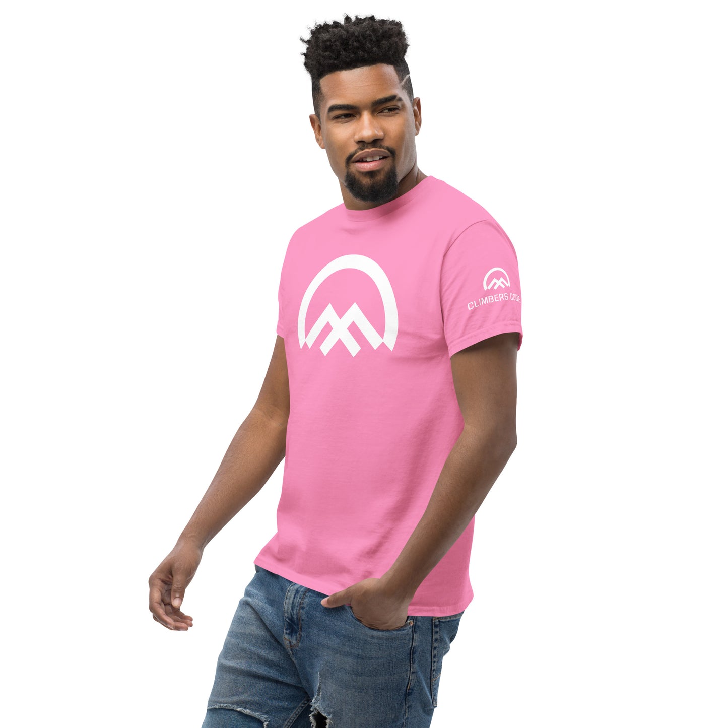 Camiseta clásica logo Climbers Code unisex rosa