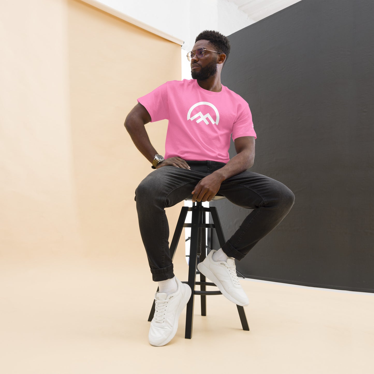 Camiseta clásica logo Climbers Code unisex rosa