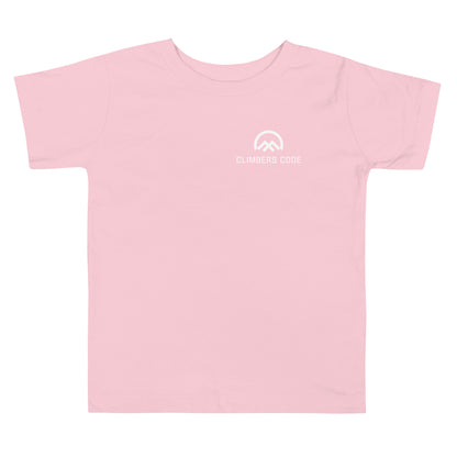 Camiseta niños Future Climbers rosa negro