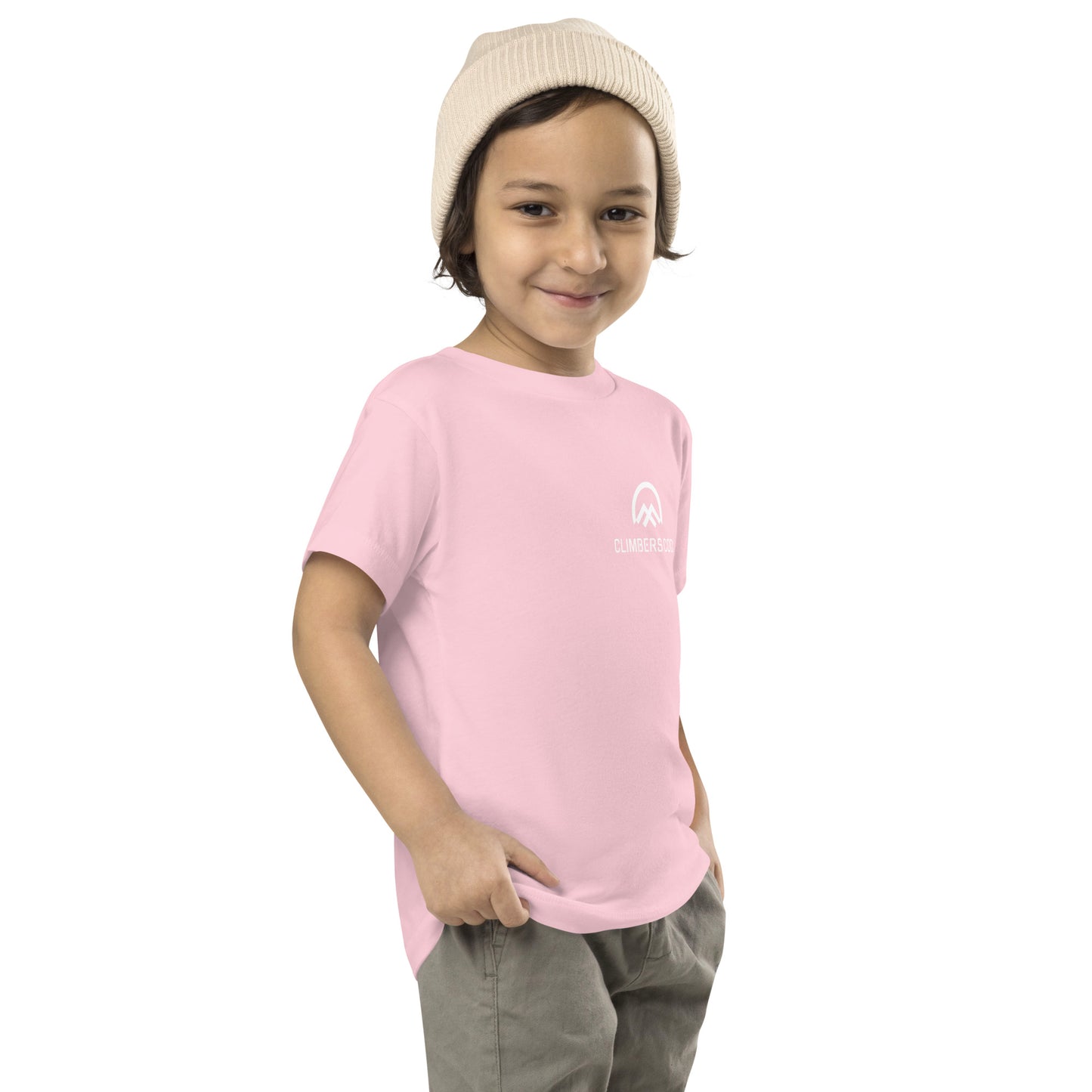 Camiseta niños Future Climbers rosa negro