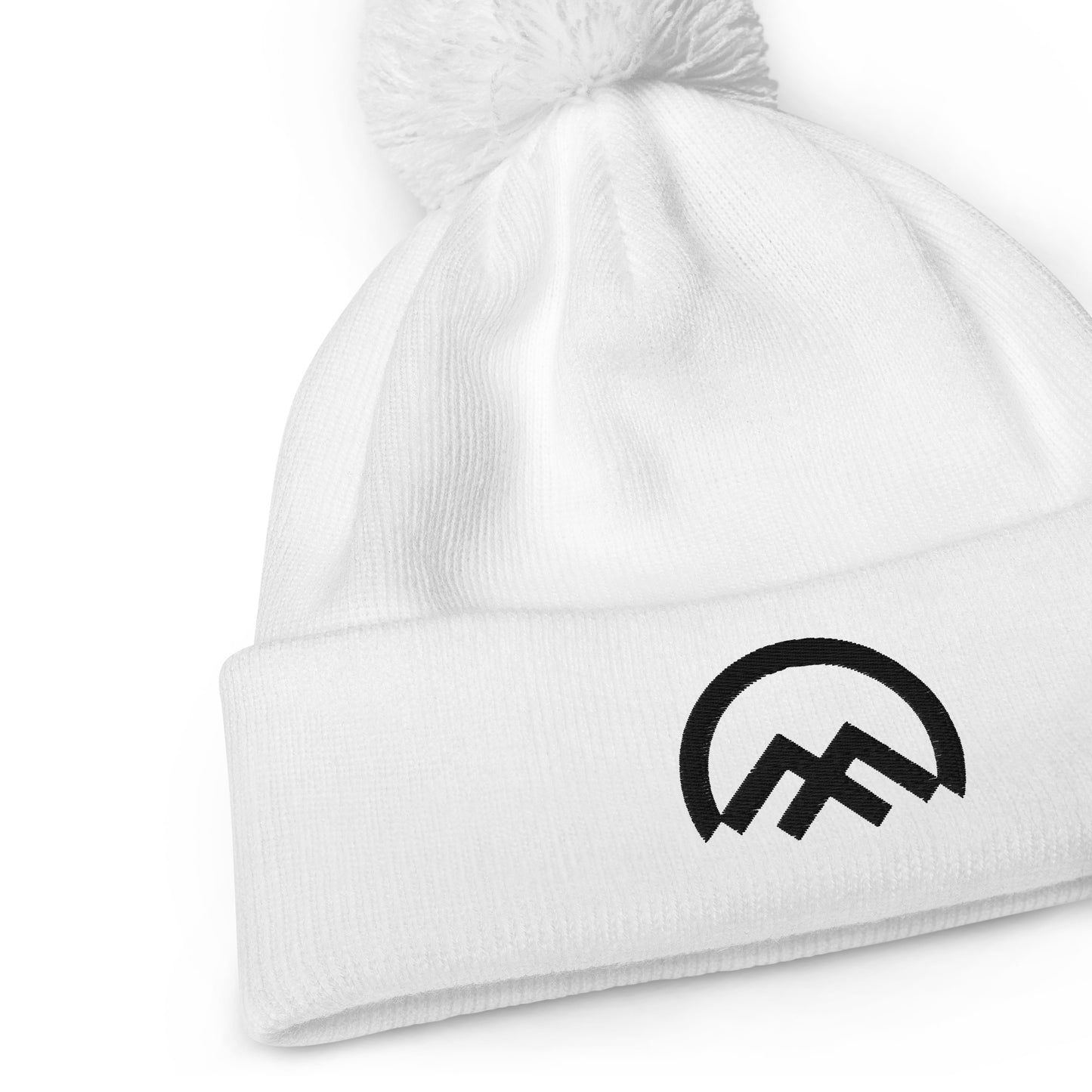 Gorro blanco pompom unisex