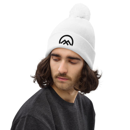 Gorro blanco pompom unisex