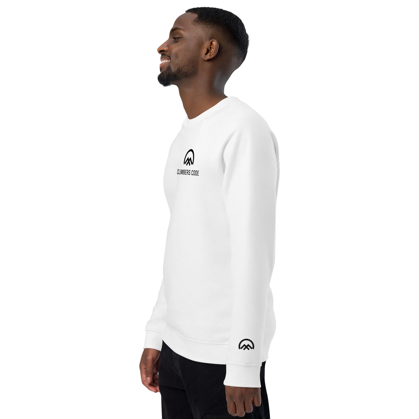 Sudadera hombre logo Climbers Code blanca