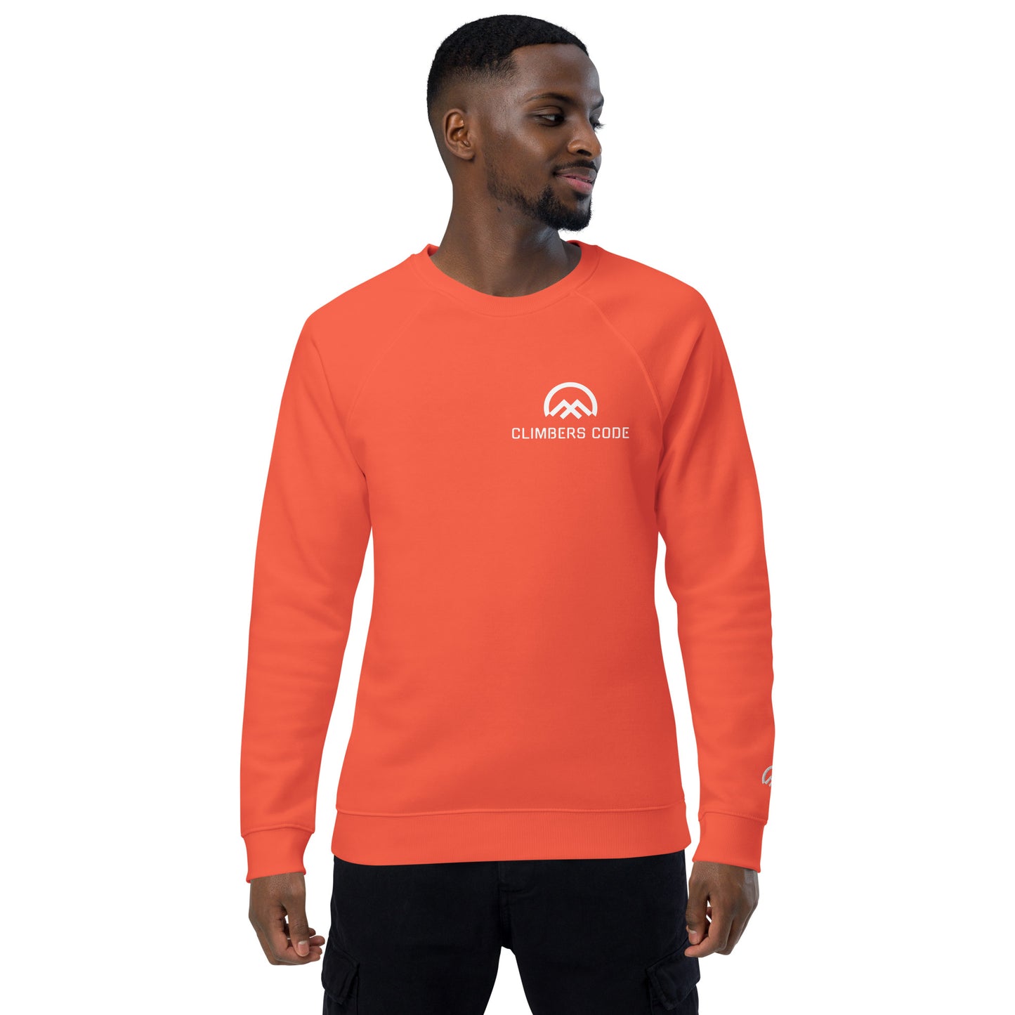 Sudadera hombre logo Climbers Code naranja