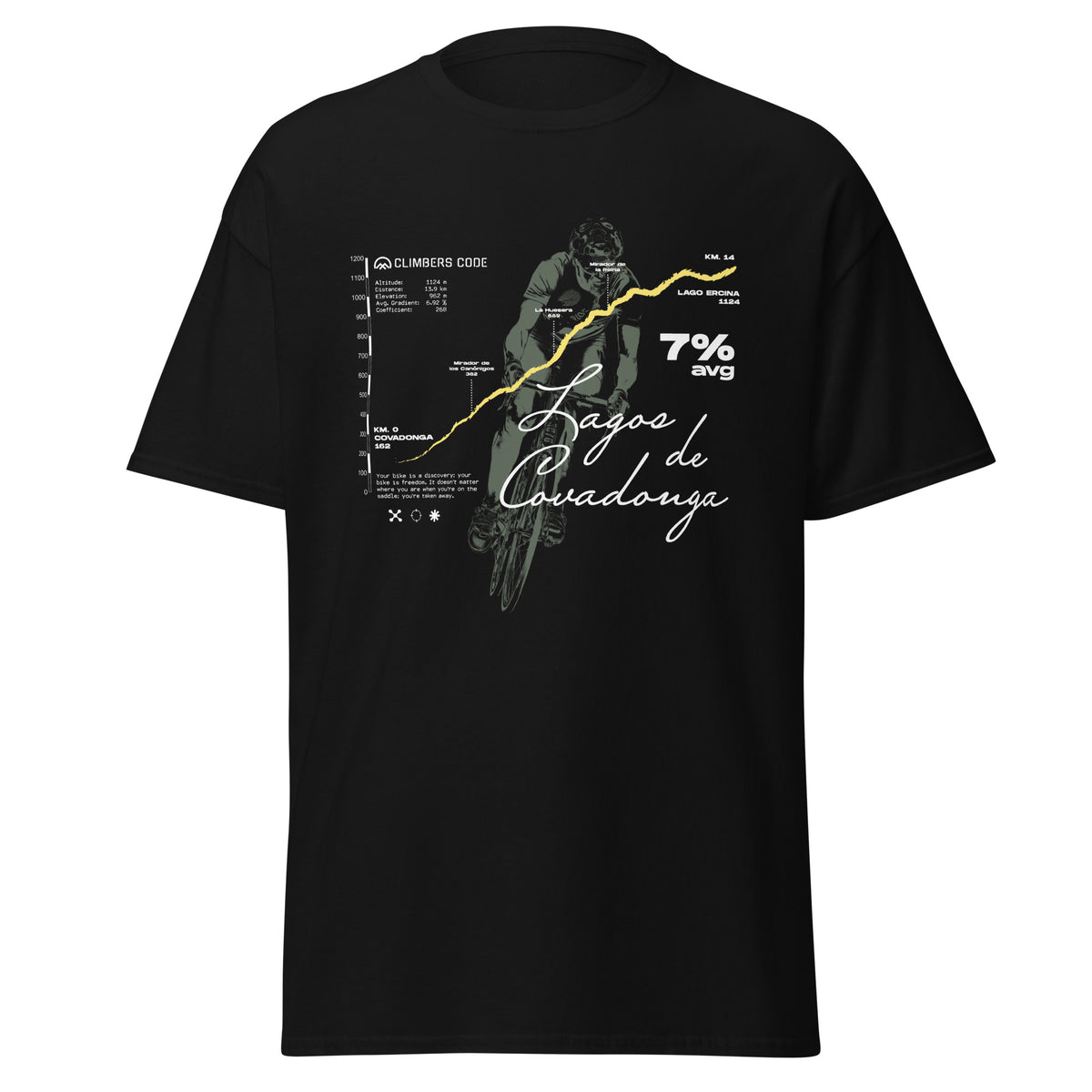 Altimetry Lagos de Covadonga men's black tee