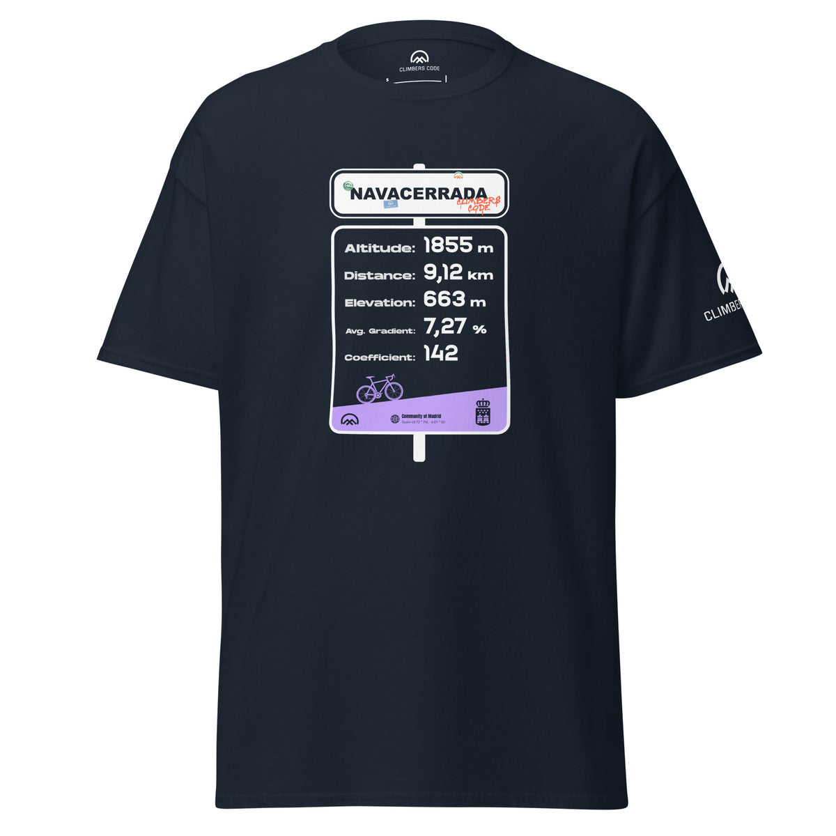 Iconic climb Navacerrada men's marine blue tee
