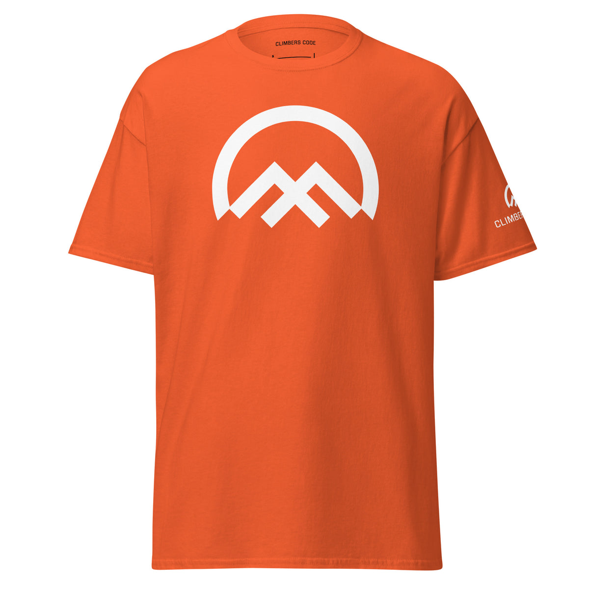 Climbers Code original men's orange tee