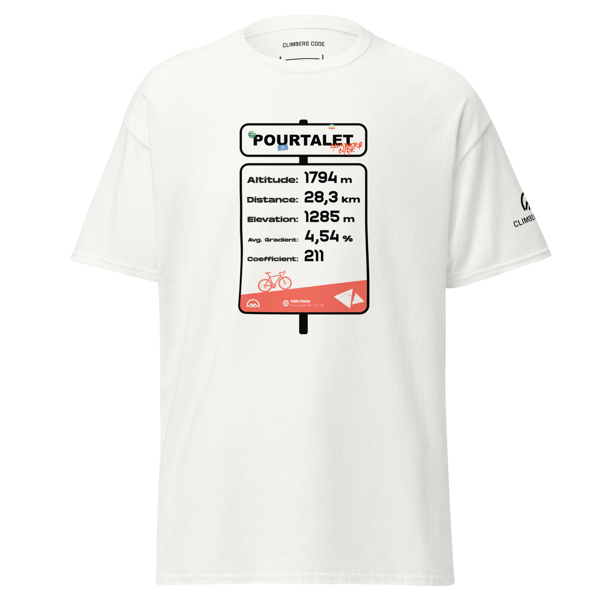 Iconic climb Pourtalet men's white tee