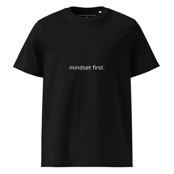 Mindset first men's black t-shirt